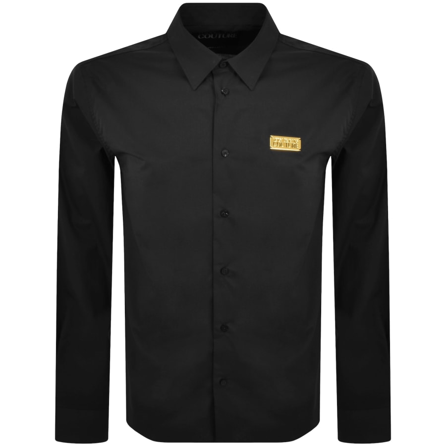 Versace black dress shirt cheap